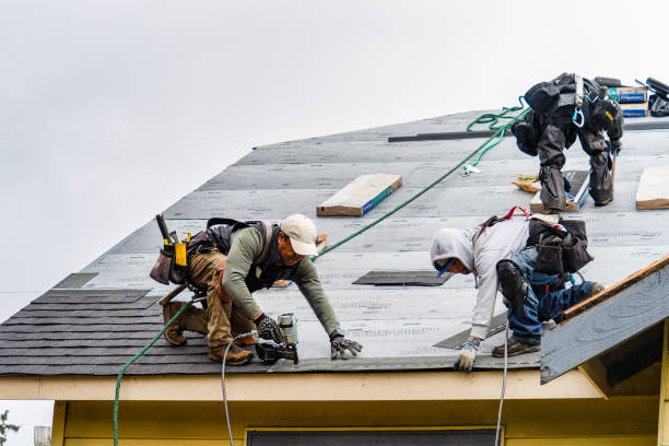 Professional Gutter Installation technician working in Skippack, PA
